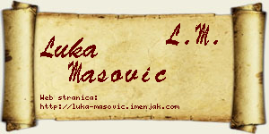 Luka Mašović vizit kartica
